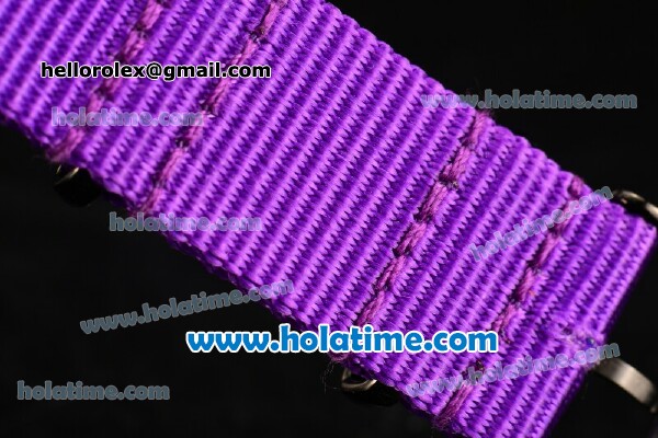 Rolex Sea-Dweller Deepsea Asia 2813 Automatic PVD Case with Purple Nylon Strap and Purple Diver Index - Click Image to Close